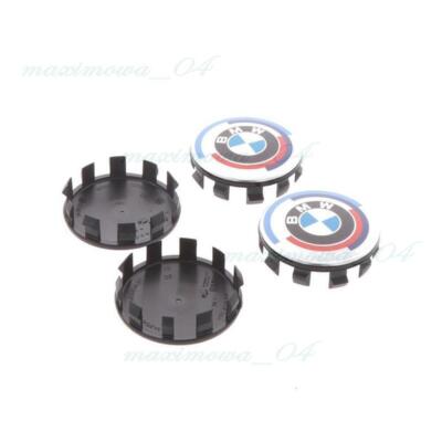 4X 56mm BMW 50 Jahre M Embleme Nabenkappen Nabendeckel Felgendeckel Nabenabdecku