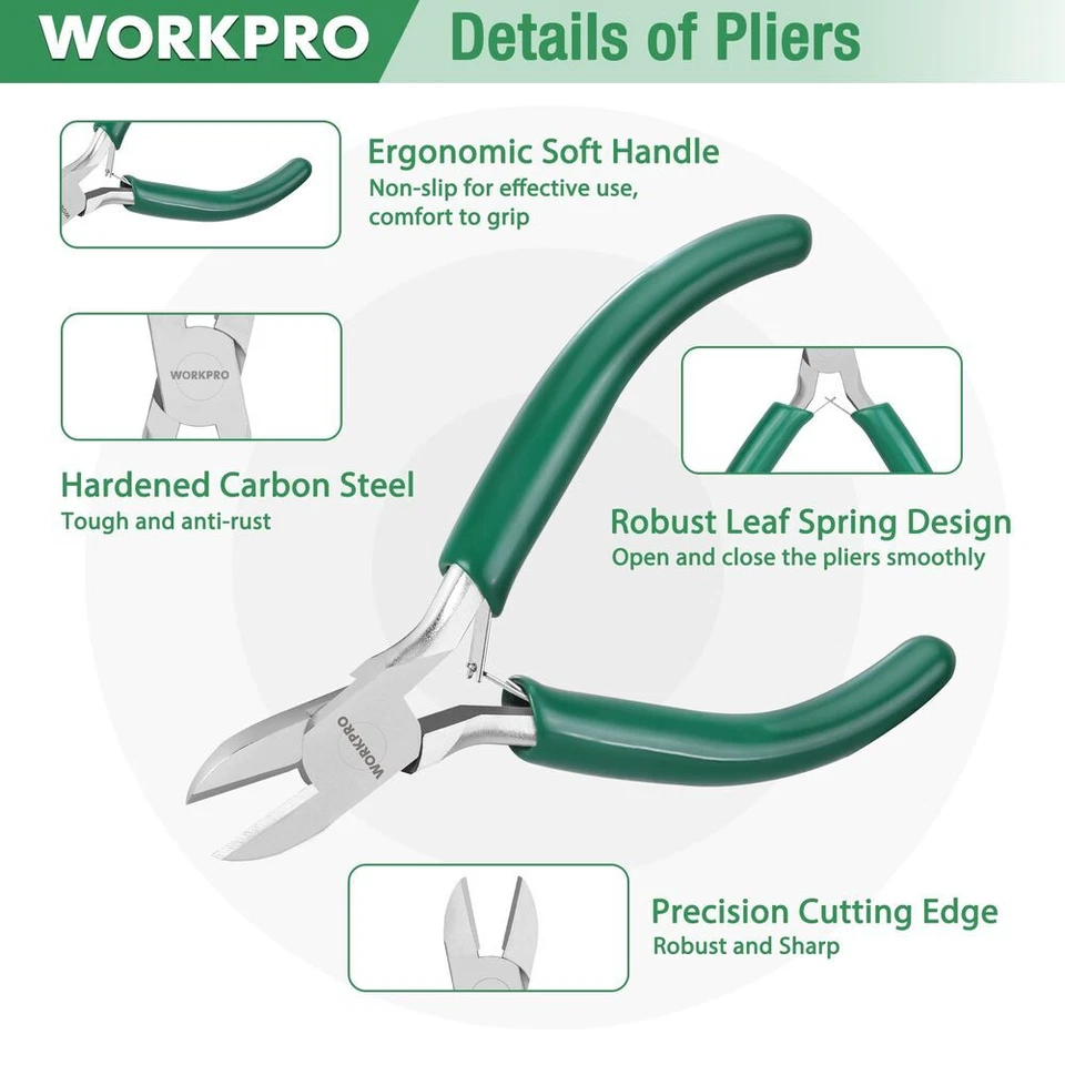 PACK de 3 alicates para joyería alicates para nariz de aguja/alicates para nariz de cadena alicates para nariz redonda Foto 3 de 4