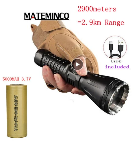 MATEMINCO FW1 2952 Meter Range LEP Laser Flashlight 562LM USB-C Rechargeable