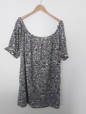 Black &White Off The Shoulder Dress by Pep and Co Size 22 