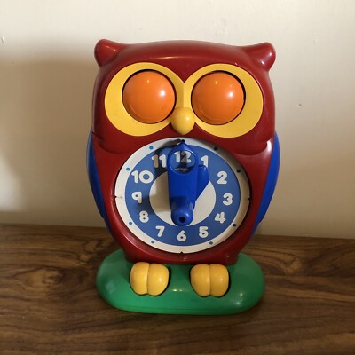 Early Learning Centre ELC Tomy Vintage 1990 Learn to tell the Time Eulenuhr