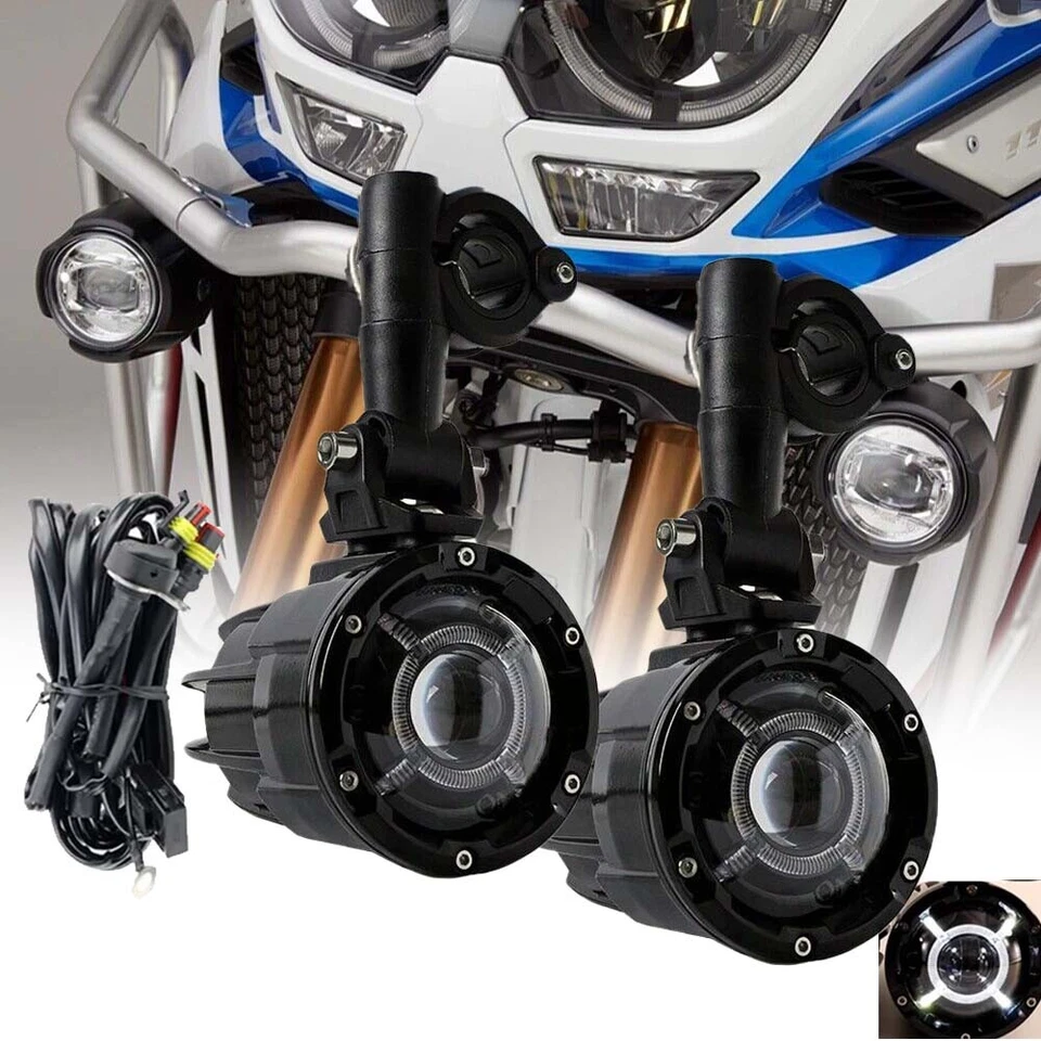 LED Auxiliary Spot Fog Light Assembly Kit Fit for Honda XL750 Transalp 2023-2025 - Image 2 of 4