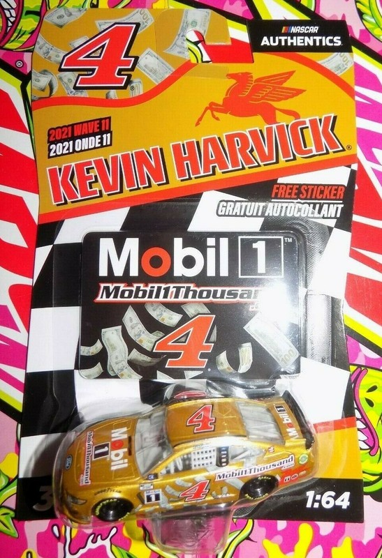 Kevin Harvick 1/64 Mobil1Thousand.com Gold Car 2021 NASCAR AUTHENTICS WAVE 11