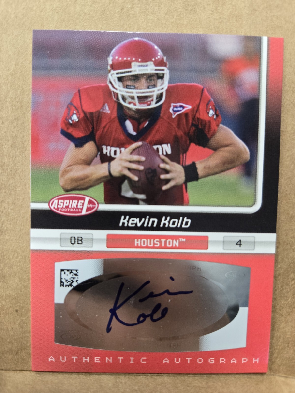 Kevin Kolb SA-GE Aspire #7A Autograph