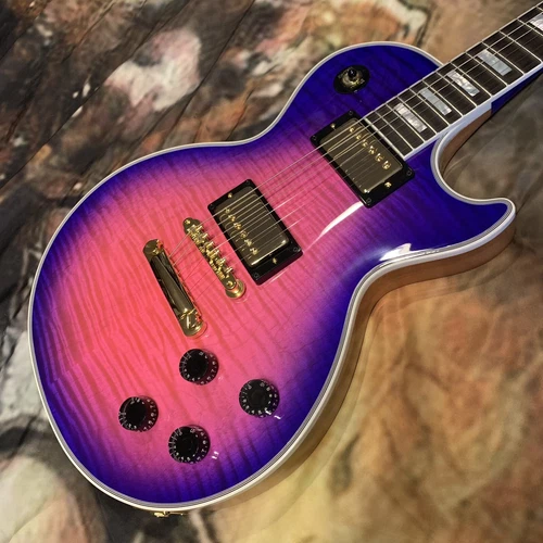 2024 Gibson Custom Shop Les Paul Custom Axcess Neon Burst AAA Pink Purple M2M