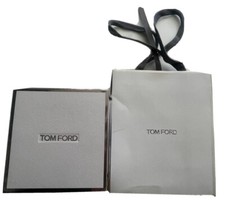 Set of 2 Tom Ford gift boxes 6"x 6" x 2.5"  gray gift bag 8"x 10"x 4.5"