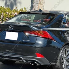 For 14-20 Lexus IS300 IS350 Pearl Black Rear Roof Window Visor Spoiler W-Power