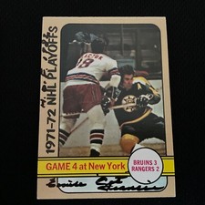 Autographed  1972-73 topps EMILE CAT FRANCIS         . HOF        #J-1
