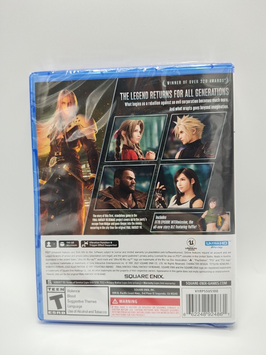 Final Fantasy VII 7 Remake Intergrade (PS5, 2021) UNOPENED USA