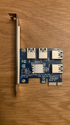 PCI-E to USB Adapter 4-port PCI-E X1 to USB 3.0 Riser Card Extender Board USA