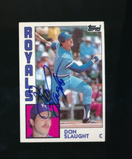 1984 Topps #196 Don Slaught signed auto autograph blue sharpie tough