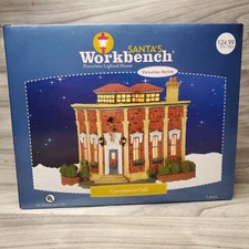 2004 Santa's Workbench Cornerstone Cafe Lighted Christmas Village Victorian