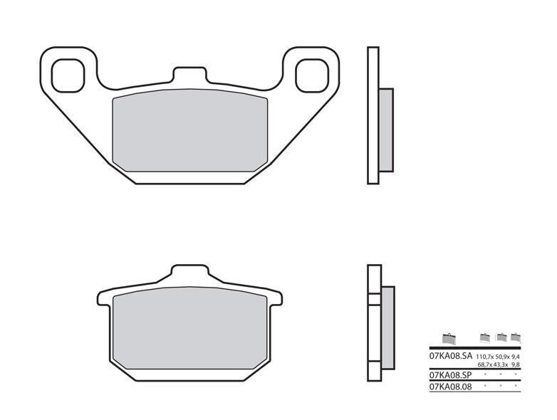 Plaquettes de frein avant Brembo pour moto Kawasaki VN 1500 Classic
