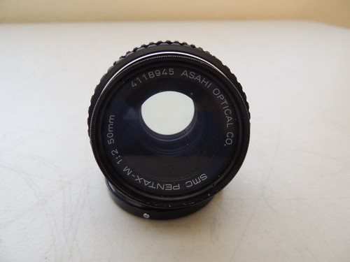 Asahi Optical Pentax SMC Pentax-M 50mm 1:2 Manual Focus Lens w UV & Case - Picture 2 of 9