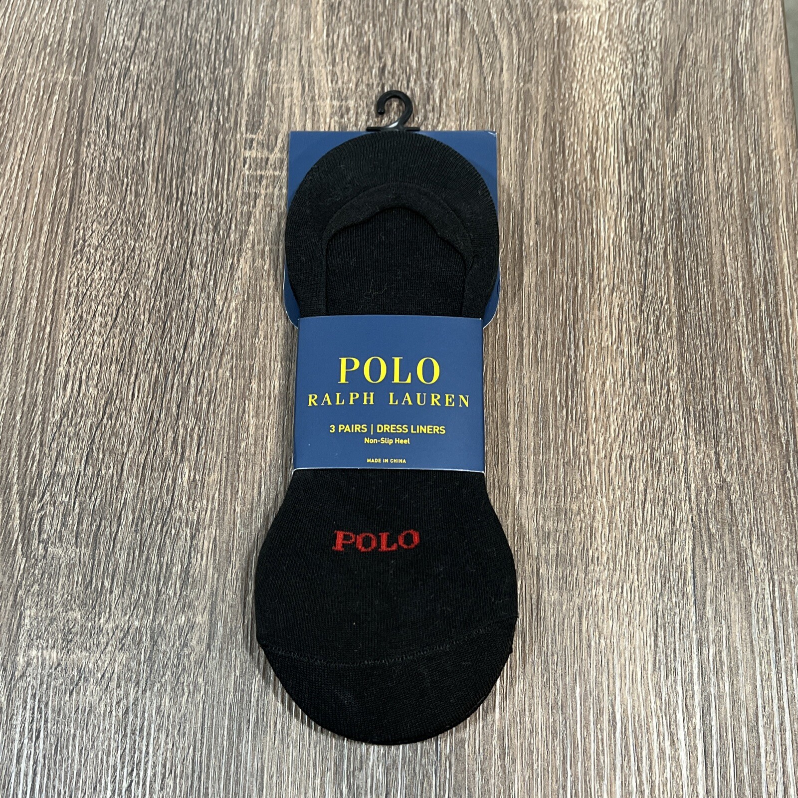 Ralph Lauren No Show Socks 3-Pack Black Athletic Fit Men US 6-12.5-image