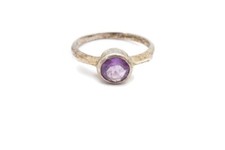 Vintage Sterling Silver 925 Amethyst Ring Size 6.25