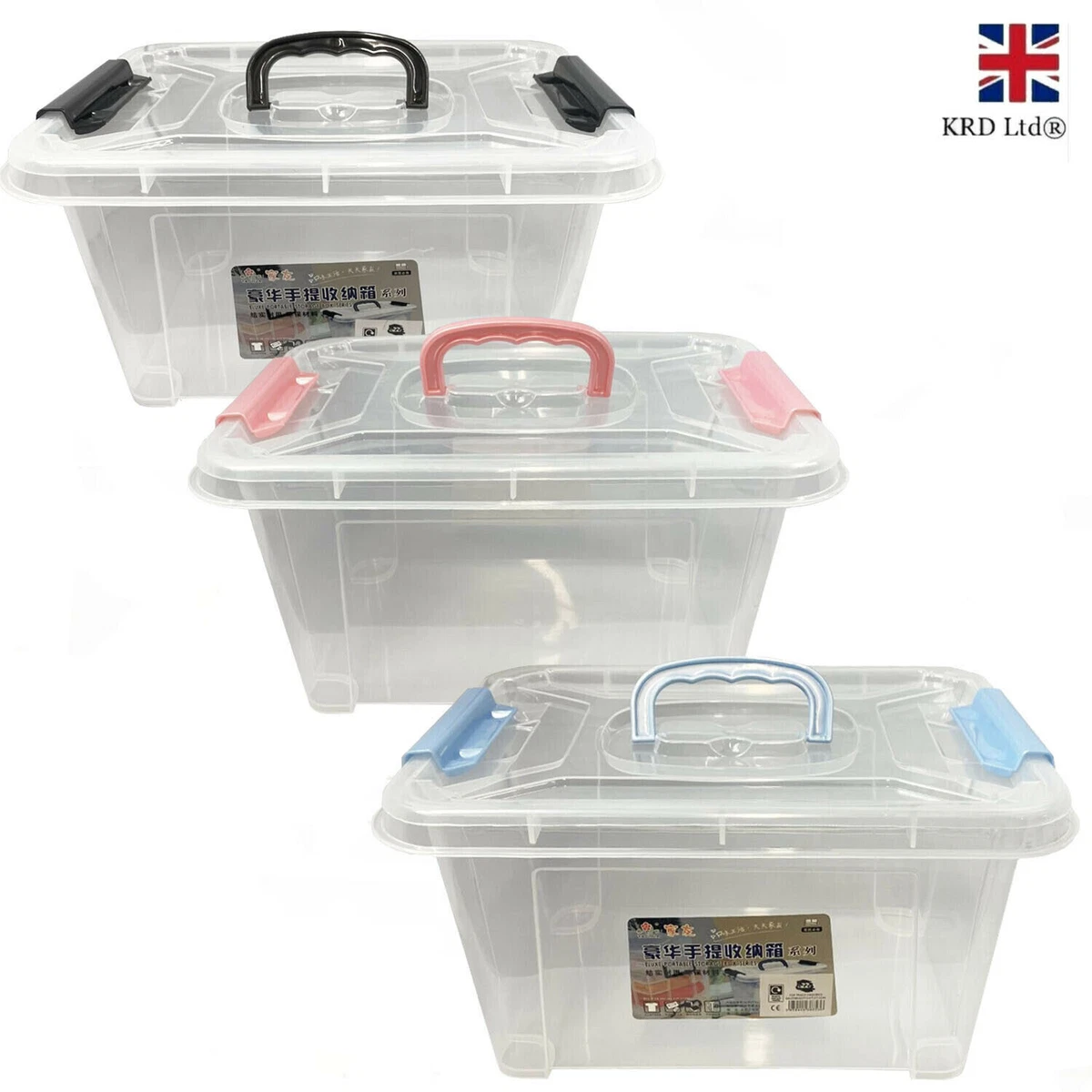 Clear plastic best sale containers with handles