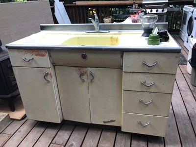 Vintage Youngstown Kitchen By Mullins Metal Sink Cabinet With