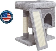 rbol peque o para gatos de interior, torre para gatos con poste rascador