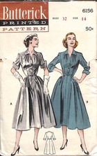 Vintage 1950s Butterick Casual Dress Sewing P...
