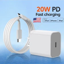 20W USB-C Fast Charger Adapter for Apple iPhone 14/13/12/11Pro Max XR XS 8 7 6
