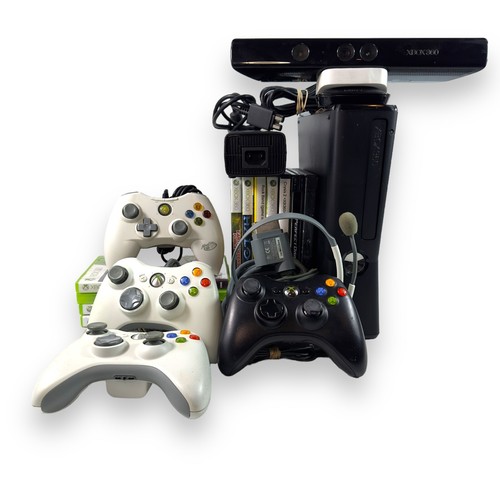 Xbox 360 Series S Console 1439, 250GB, 4 controllers, Kinect, 11 Games, Mic. - Afbeelding 5 van 8
