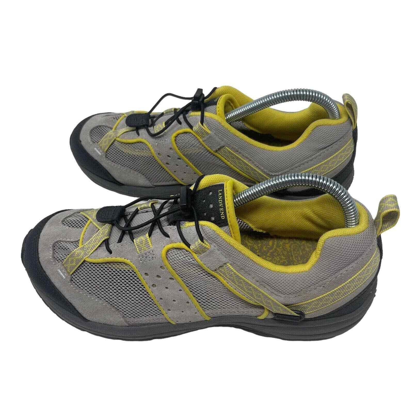 Lands End Kayak Water Shoes Yellow Grey Bungee Waterp… Gem