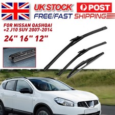 Front & Rear Windscreen Wiper Blades Set 24"16"12" For Nissan Qashqai 2007-2014