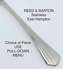 EAST HAMPTON Stainless REED & BARTON *Choice of Piece* Glossy China (INV22-977)