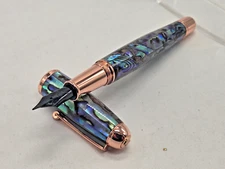 MONTEVERDE USA Super Mega Abalone Lim.Ed.Rosegold Trim Fountain Pen Fine Nib