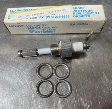 Clark-Reliance Conductivity Probe with Gasket Rings Nos Surplus