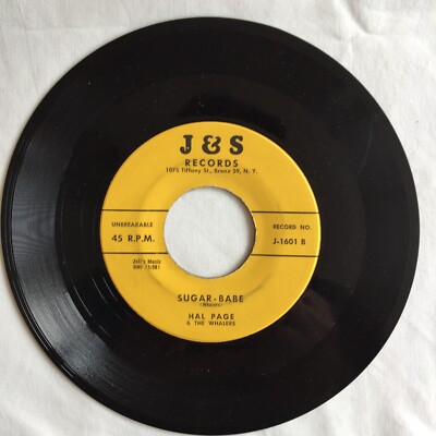 Hal Page & The Whalers   Thunder Bird / Sugar-Babe  7''  45 RPM