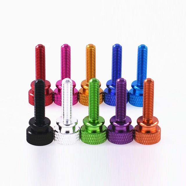 M5*20mm Aluminum Alloy Knurled Thumb Screw PC Case Hand Twist Bolt(Head