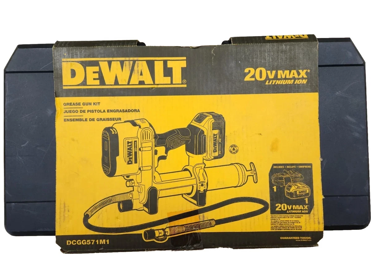 DEWALT DCGG571M1 20V 20 VOLT MAX LITHIUM ION GREASE GUN KIT 4.0 AH