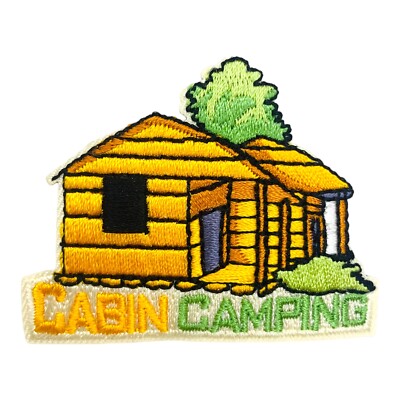 Cabin Camping Scout Fun Activity Patch Special Event Recognition First Time Camp