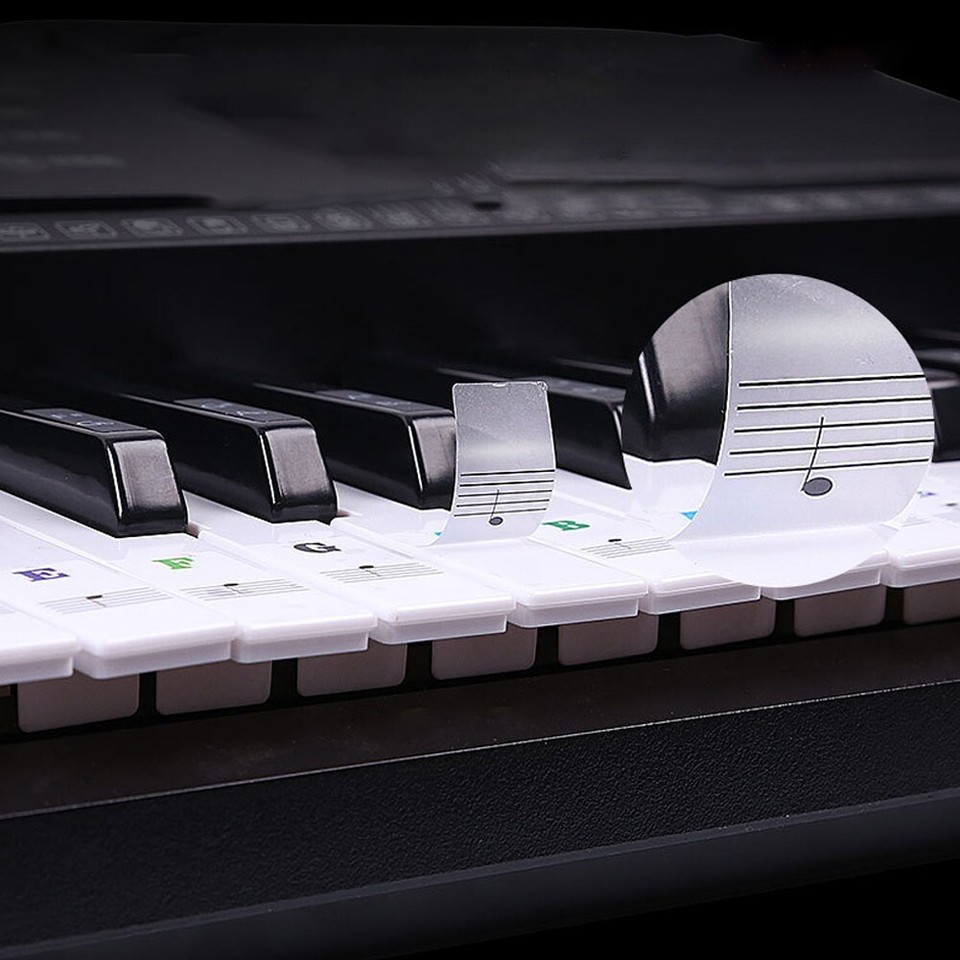 Adesivi Per Tastiera Pianoforte 88 Tasti | In Silicone Rimovibile | Per Principianti E Bambini - Foto 4