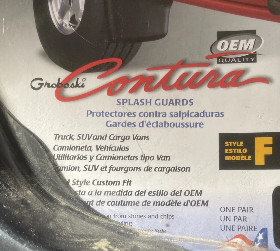 NUEVO Protector contra salpicaduras para camioneta estilo F negro 95-01 Ford Chevy Groboski Highland Contura Foto 3 de 4