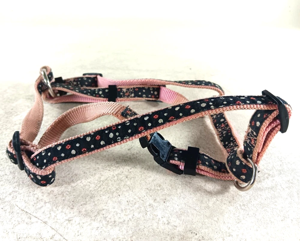 Dog Harness Pink and Black for Small Dogs Jack Russell Terrier