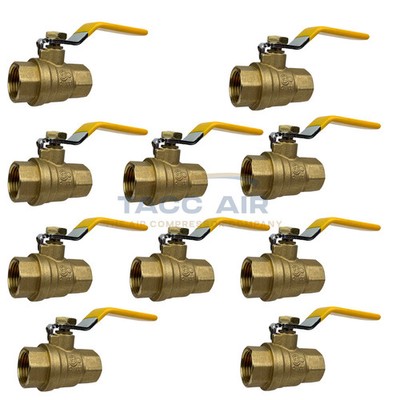 10 PC 1/2'' NPT Brass Ball Valve Full Port Shut-Off Valve CSA Approved 600psi WOG