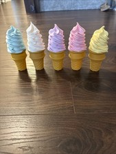 Display Ice Cream Model Lifelike Fake Cones Restaurant Toddler Set Of 5