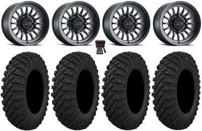 Method 411 15'' Black (4+3) Wheels 30'' Crawler XP Tires Can-Am Defender