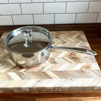 Vintage Chefmate Premium 3 Qt Stainless Steel Copper Bottom Saucepan with Lid