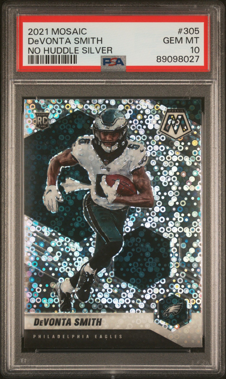 2021 Mosaic #305 Devonta Smith No Huddle Silver RC PSA 10 *POP 12*