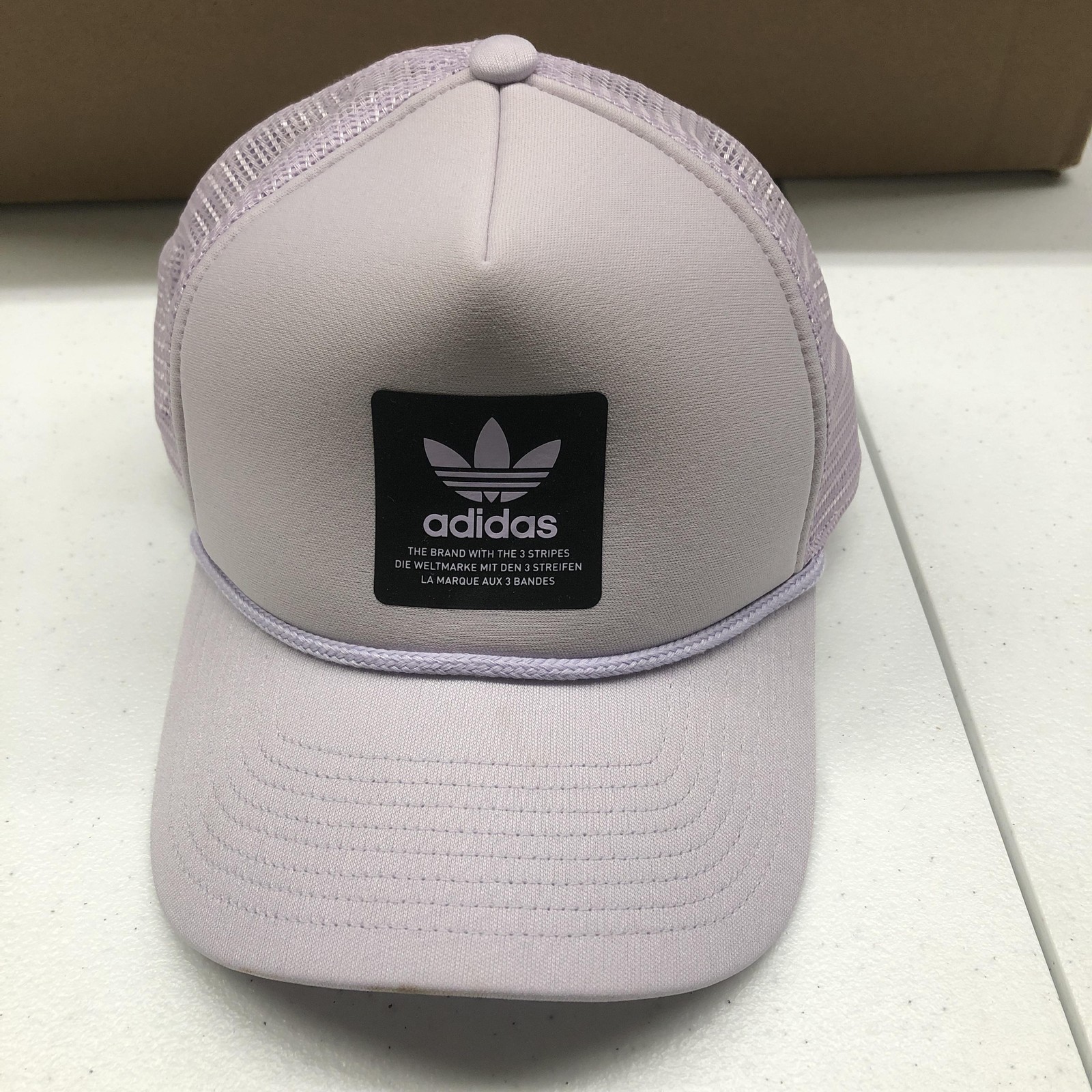 Cap Snap Back Purple Trucker Mesh Trefoil Patch Mens One Siz