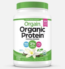 FREE SHIPPING ORGAIN Organic Vegan Protein Powder Vanilla Bean 2.03 lb 