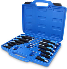 BRILLIANT TOOLS BT034012 Schraubendreher-Satz Mit Schlagkappe, 12-Tlg. Schlitz/P