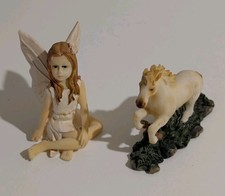 😻 Unicorn & Fairy Small Figurines Mystical Ornaments by Gilde