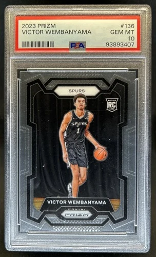 2023-24 Panini Prizm Victor Wembanyama RC Rookie #136 Spurs PSA 10 GEM MINT