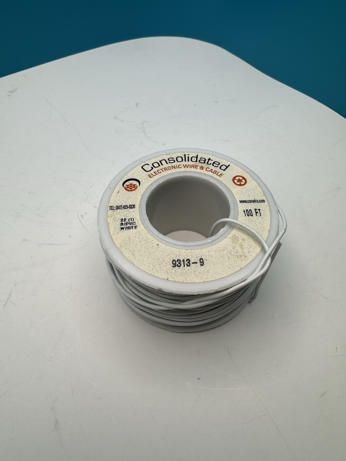 Consolidated 22 AWG White Stranded Hook-Up Wire 80 ft.