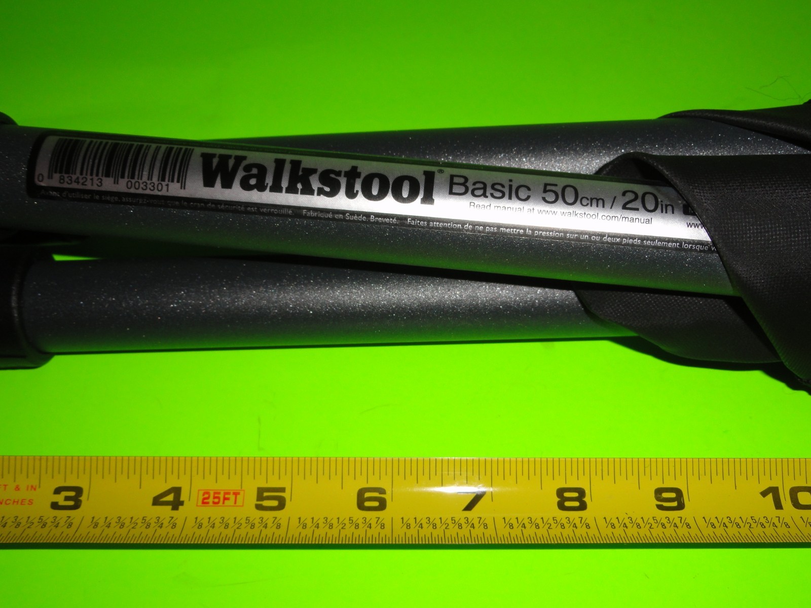 WalkStool Basic 20" Folding Camping Chair Seat Aluminum Telescopic 3 Leg 330#Max